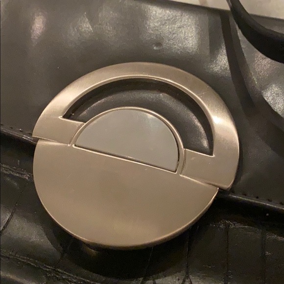 Vintage 1990s Vegan Black Clutch Shoulder Bag - Picture 6 of 9